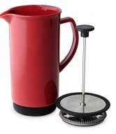 FORLIFE Cafe Style Coffee/Tea Press, 32-Ounce, Red