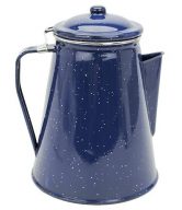 Stansport 8 Cup Percolator Enamel Coffee Pot with Basket