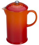 Le Creuset Stoneware 27-Ounce French Press, Flame